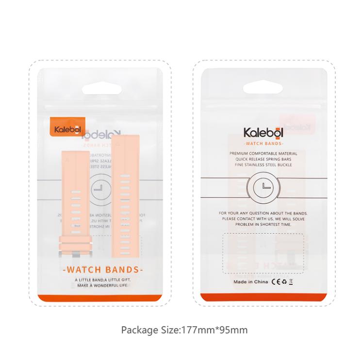 For Garmin QuickFit Kalebol 22mm Rhombus Texture Silicone Watch Band(White) - Watch Bands by Kalebol | Online Shopping South Africa | PMc TechLife | Buy Now Pay Later Mobicred