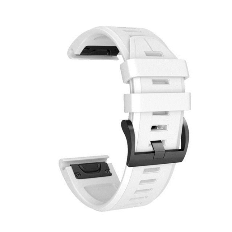 For Garmin QuickFit 26mm Kalebol Plain Texture Silicone Watch Band(White) - free shipping - PMc TechLife - Order now!