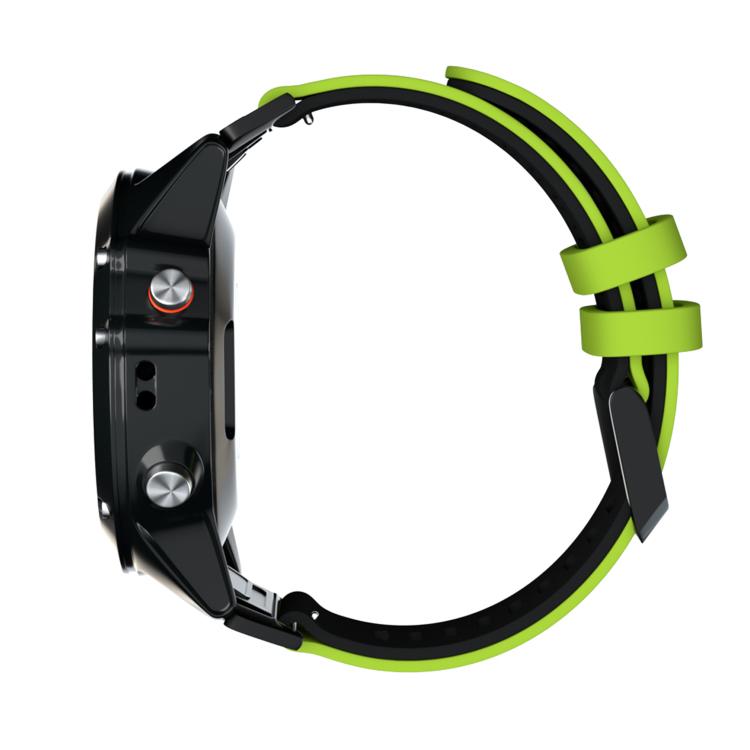 For Garmin QuickFit 22mm Kalebol Two-layer Silicone Watch Band(Green Black) - free shipping - PMc TechLife - Order now!