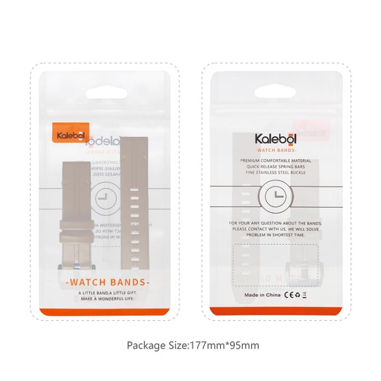 For Garmin QuickFit 26mm Kalebol Quick Release Silicone Leather Watch Band(Coffee) - free shipping - PMc TechLife - Order now!