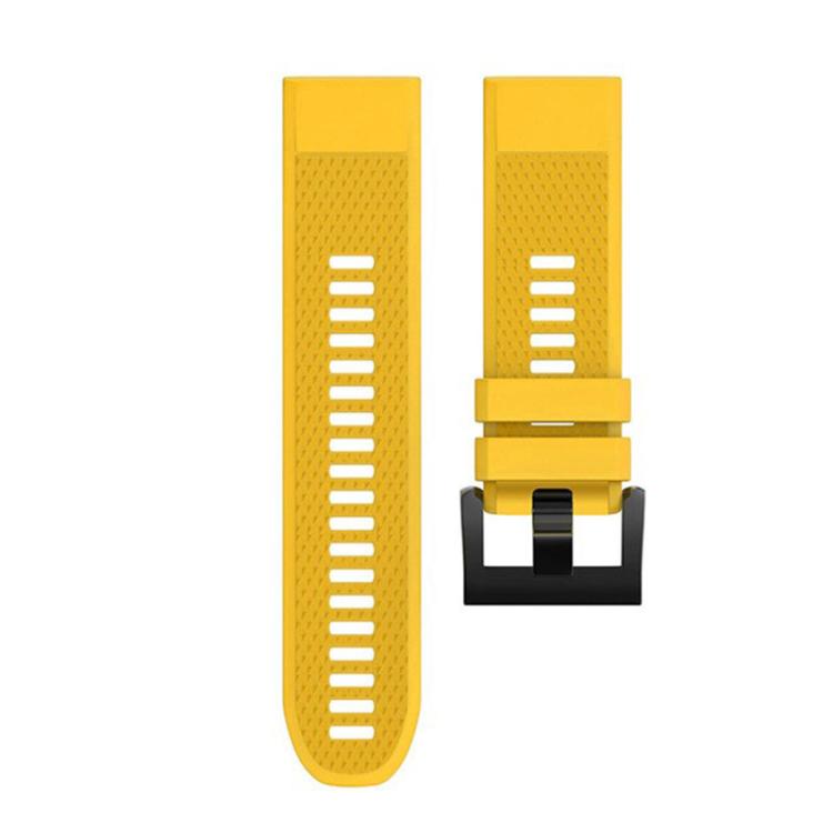 For Garmin QuickFit 22mm Kalebol Triangle Texture Silicone Watch Band(Yellow) - free shipping - PMc TechLife - Order now!