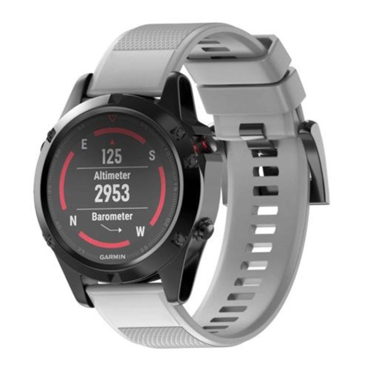 For Garmin QuickFit 22mm Kalebol Triangle Texture Silicone Watch Band(Grey) - free shipping - PMc TechLife - Order now!