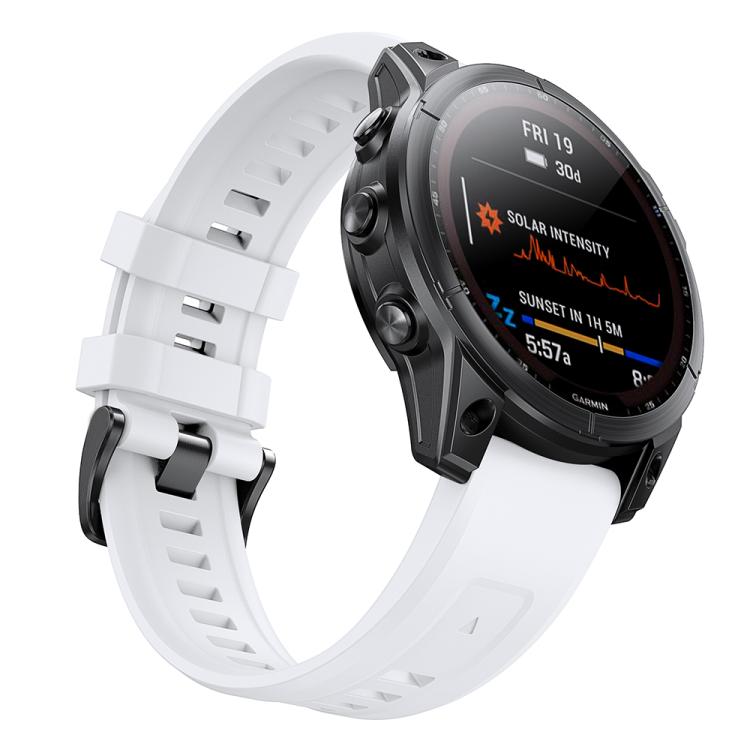 For Garmin QuickFit 20mm Kalebol Ladder Silicone Watch Band(White) - Watch Bands by Kalebol | Online Shopping South Africa | PMc TechLife | Buy Now Pay Later Mobicred