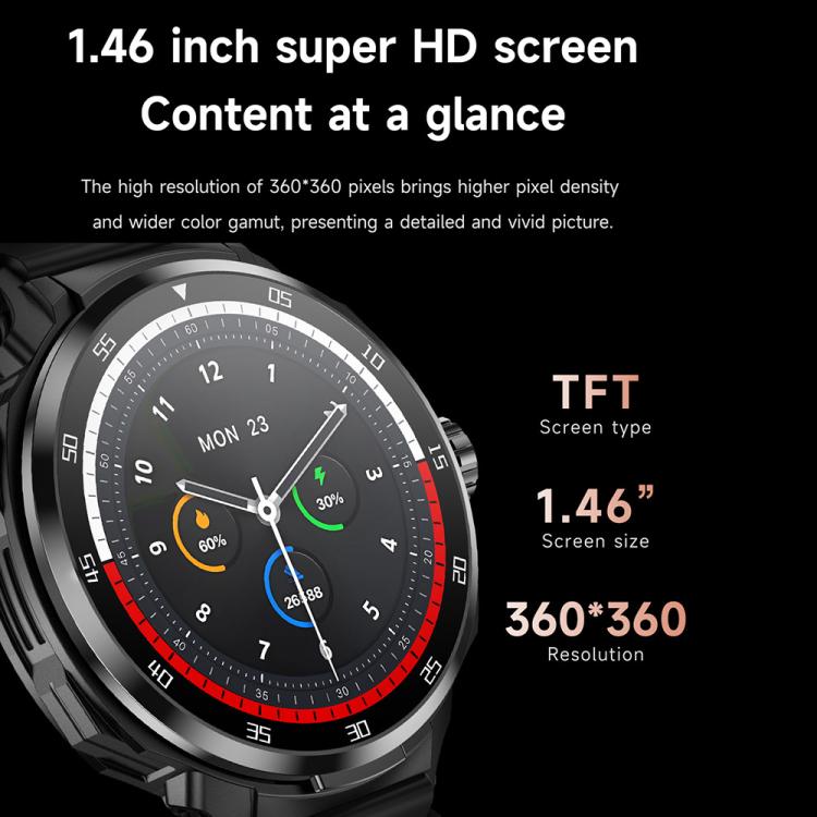D11 1.46 inch 2 in 1 Bluetooth Earphone Smart Watch, Support Bluetooth Call / NFC / Heart Rate(Green) - free shipping - PMC TechLife - Order now!