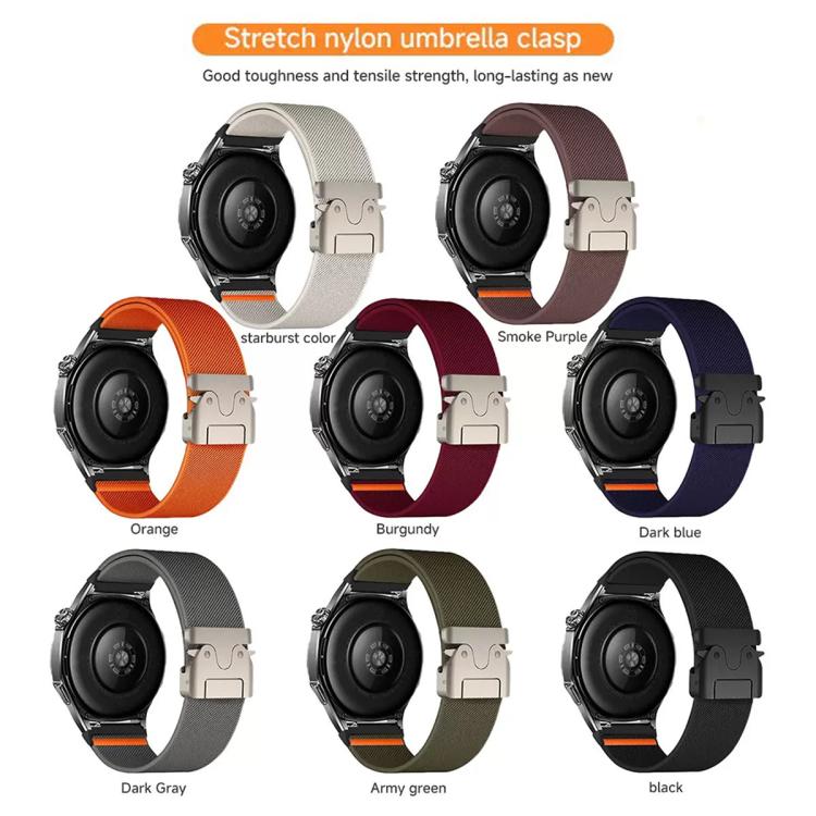22mm Parachute Buckle Elastic Nylon Watch Band(Dark Blue) - free shipping - PMc TechLife - Order now!