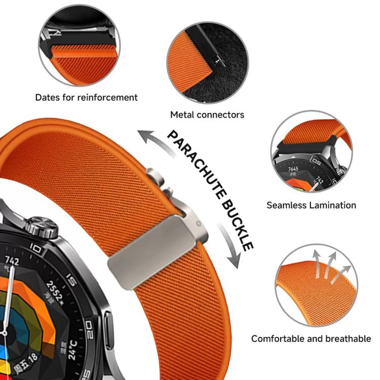 20mm Parachute Buckle Elastic Nylon Watch Band(Dark Grey) - free shipping - PMc TechLife - Order now!