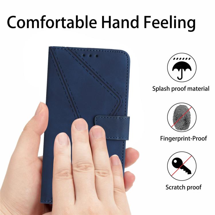 For Tecno Pova 7 4G Stitching Embossed Leather Phone Case(Blue) - free shipping - PMC TechLife - Order now!