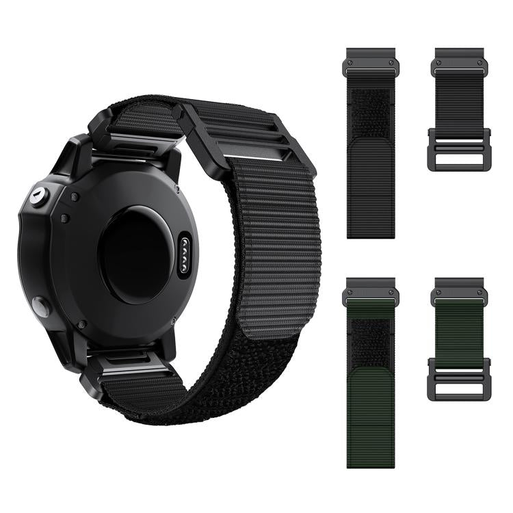 For Garmin QuickFit 26mm Kalebol Loop Nylon Buckle Watch Band(Black) - free shipping - PMc TechLife - Order now!