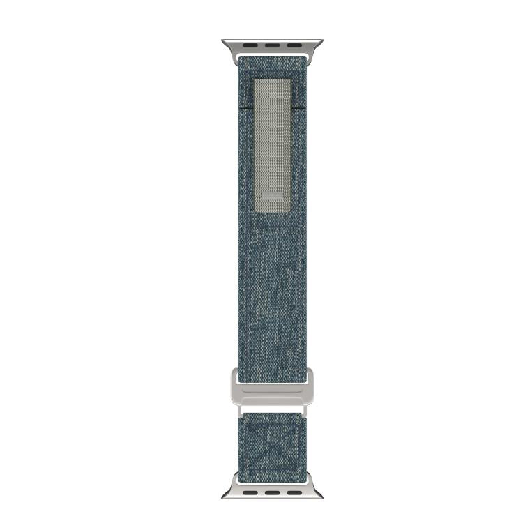 For Apple Watch 42mm / 41mm / 40mm / 38mm Kalebol Canvas Pattern Nylon Loop Strap(Blue) - Watch Bands by Kalebol | Online Shopping South Africa | PMC TechLife | Buy Now Pay Later Mobicred