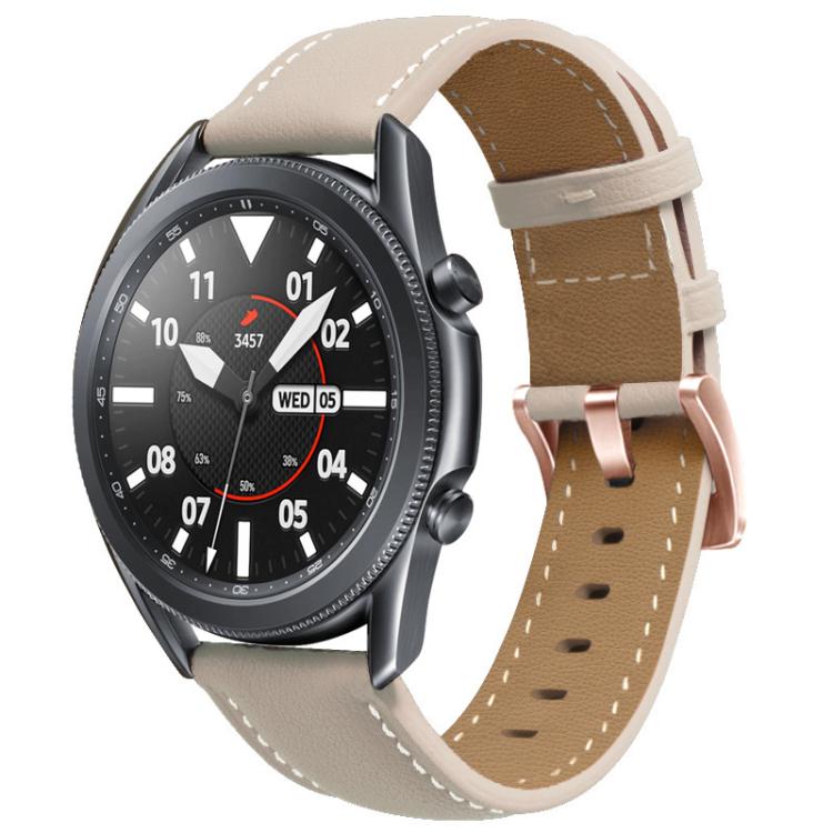 20mm Rose Gold Buckle Leather Watch Band(Apricot) - free shipping - PMC TechLife - Order now!