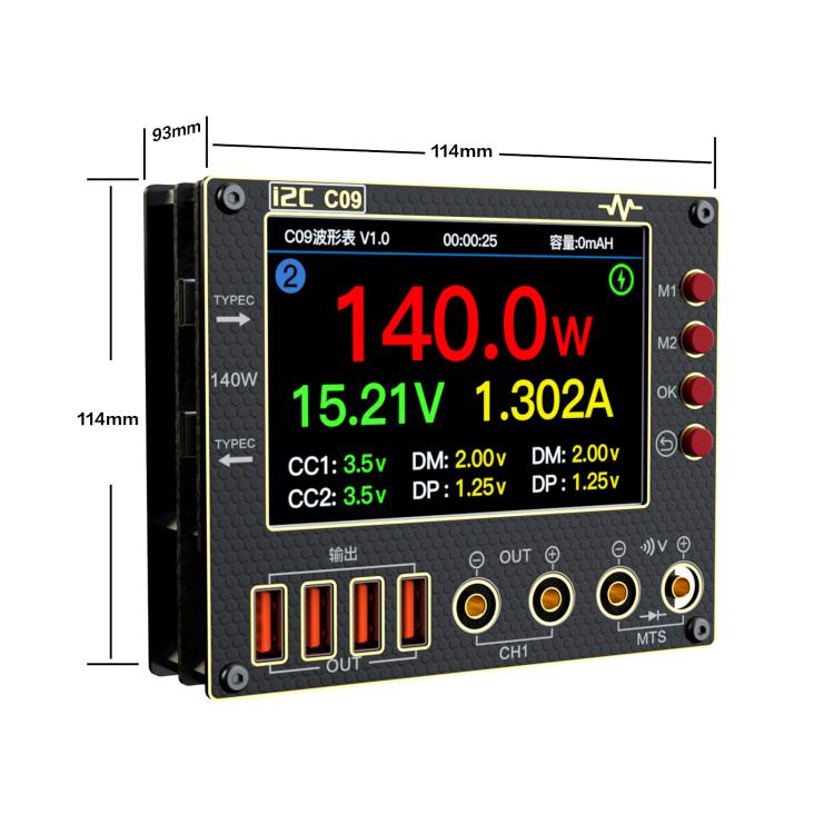 i2C C09 Charge Detection / Voltage Measurement Digital Waveform Ammeter, Model:With Expansion  Board - free shipping - PMC TechLife - Order now!