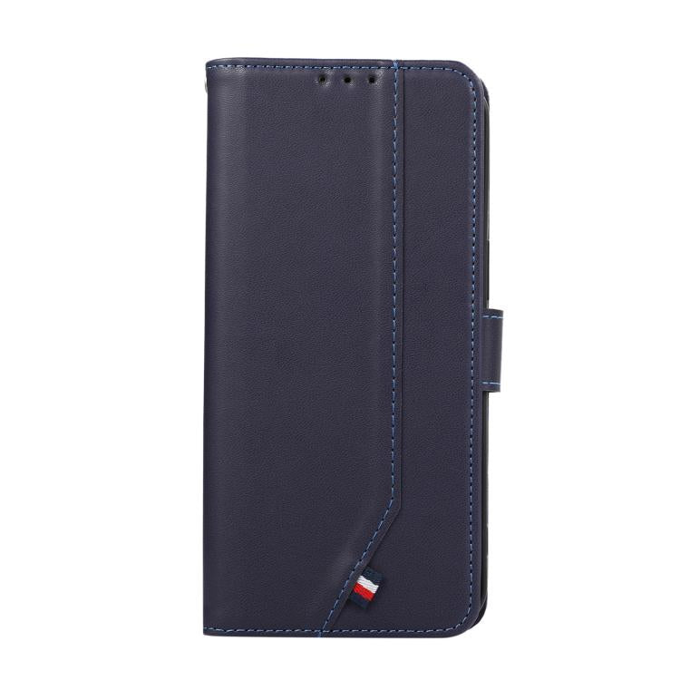 For iPhone 17 Pro Max ABEEL Delicate Texture Splicing RFID Leather Phone Case(Blue) - free shipping - PMc TechLife - Order now!