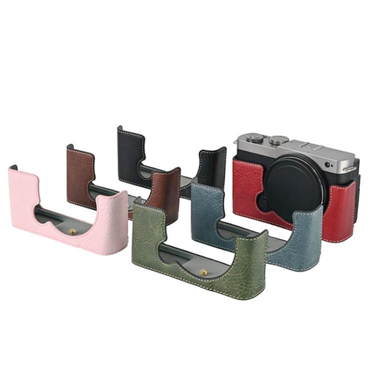 For Panasonic LUMIX S9 Litchi Texture PU Leather Camera Half Case Base(Blue) - free shipping - PMC TechLife - Order now!