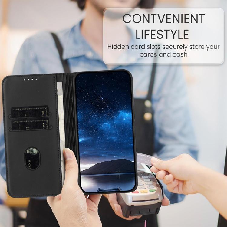For iPhone 17 Air Strong Magnetic Frosted Flip Leather Phone Case(Black) - free shipping - PMc TechLife - Order now!