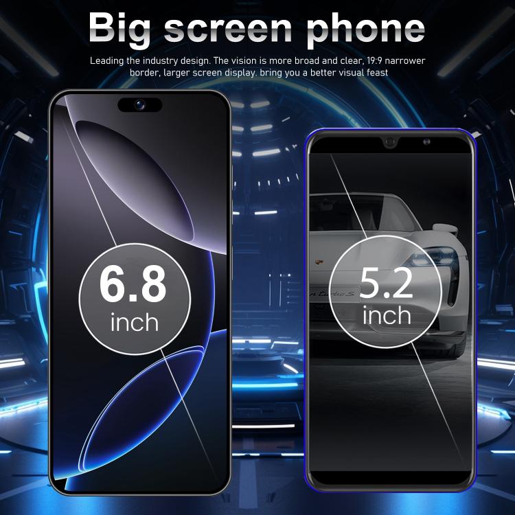I16 Pro Max / VD1, 3GB+32GB, 6.8 inch Android 10 MTK6753 Octa Core, Network: 4G, Dual SIM, Plug:US Plug(Pink) - free shipping - PMc TechLife - Order now!