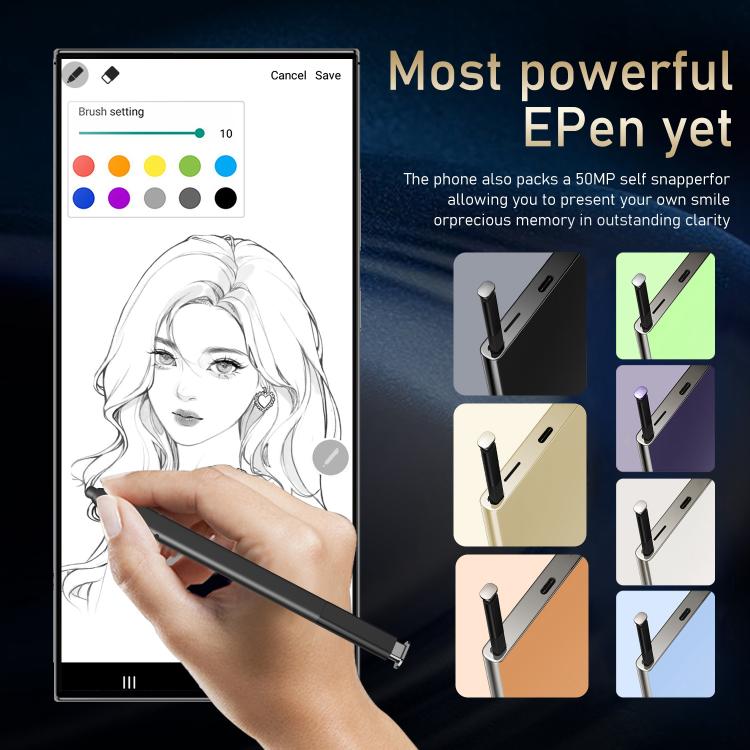 S24 Ultra / S7, 4GB+128GB, 6.75 inch Android 10 MTK6750 Octa Core, Network: 4G, Dual SIM, Plug:US Plug(Black) - free shipping - PMc TechLife - Order now!