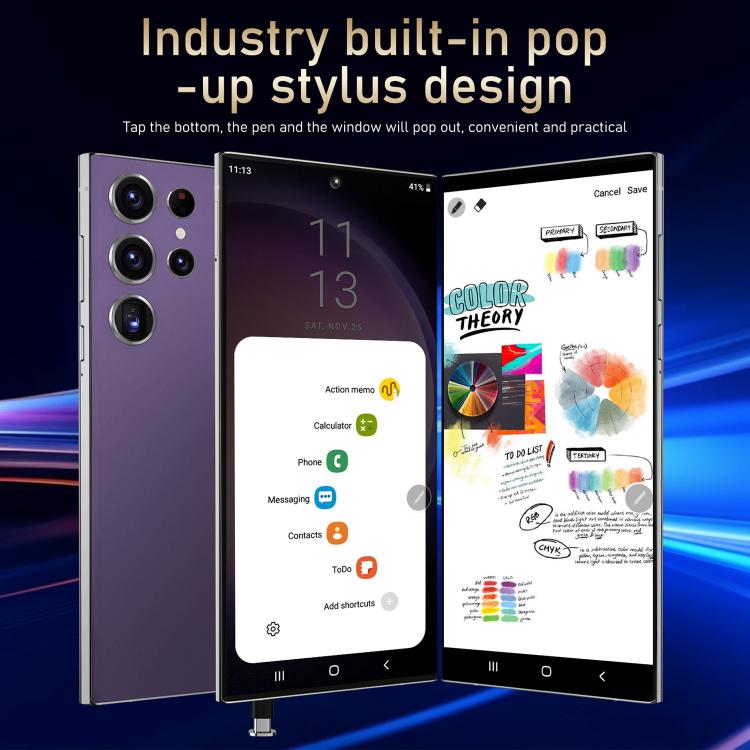 S24 Ultra / S7, 4GB+128GB, 6.75 inch Android 10 MTK6750 Octa Core, Network: 4G, Dual SIM, Plug:US Plug(Purple) - free shipping - PMc TechLife - Order now!