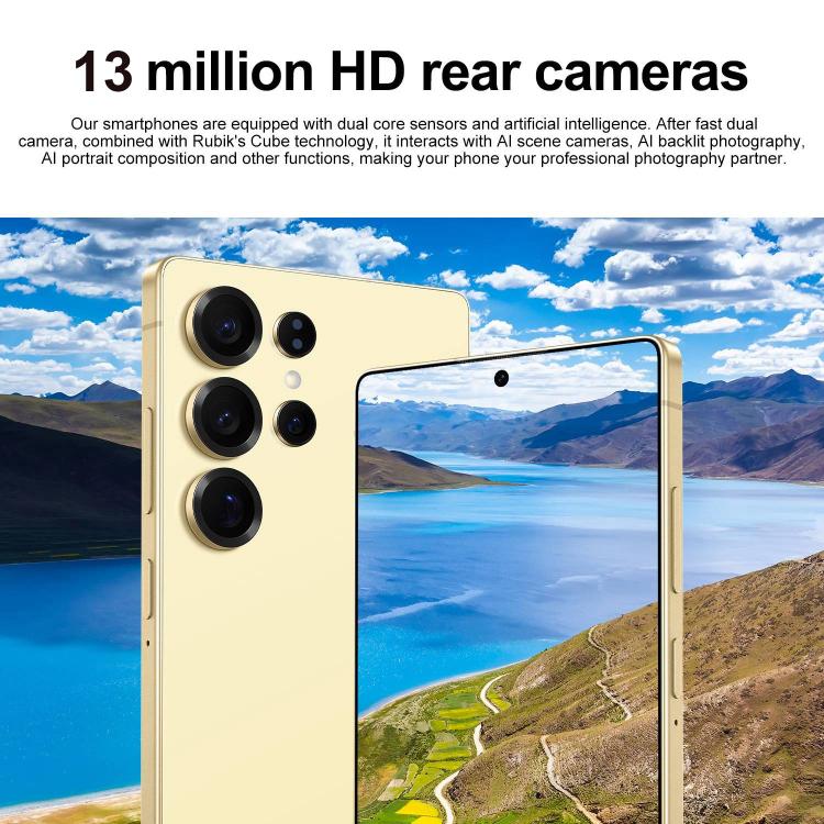 S25 Ultra / S11, 4GB+64GB, 6.75 inch Android 12 MTK6762 Octa Core, Network: 4G, Dual SIM, Plug:EU Plug(Gold) - free shipping - PMc TechLife - Order now!