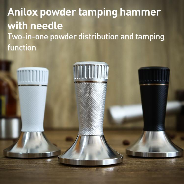 53.3mm Mesh Texture with Needle Coffee Powder Pressing Hammer Stainless Steel Cloth Powder(Black) - free shipping - PMC TechLife - Order now!