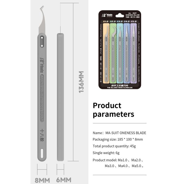 18 Kinds Ma-Suit 5 in 1 Hand Polished Blades Kit - free shipping - PMC TechLife - Order now!