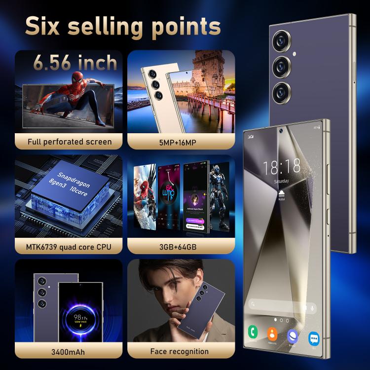 C24 Pro / S3-3, 3GB+64GB, 6.56 inch Android 10 MTK6739 Quad Core, Network: 4G, Dual SIM, Plug:EU Plug(Grey) - free shipping - PMc TechLife - Order now!