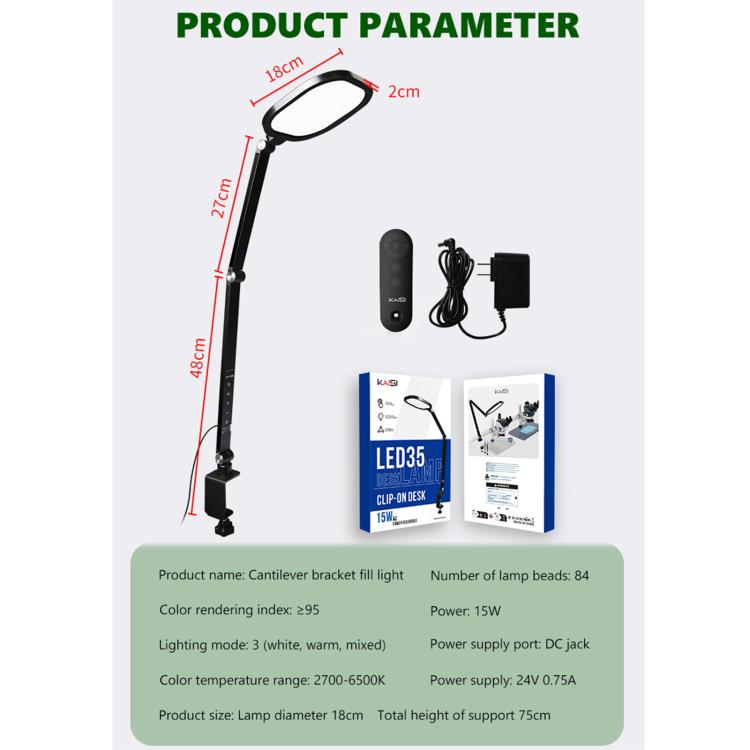 Kaisi LED35 Clip-Type Cantilever Support Fill Light - free shipping - PMC TechLife - Order now!