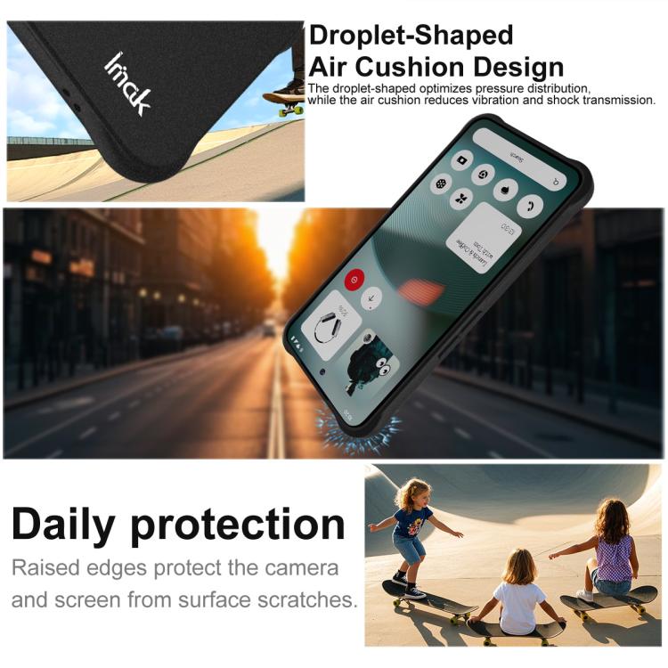 For Nothing Phone 3 imak Shockproof Airbag TPU Phone Case(Matte Black) - free shipping - PMC TechLife - Order now!