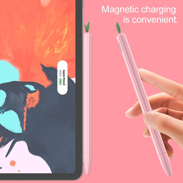 For Apple Pencil 1 Contrasting Color Mint Leaf Silicone Non-slip Protective Cover(Orange) - Pencil Accessories by PMC Jewellery | Online Shopping South Africa | PMC Jewellery | Buy Now Pay Later Mobicred