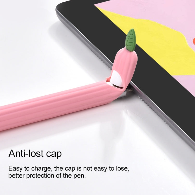 For Apple Pencil 2 Contrasting Color Mint Leaf Silicone Non-slip Protective Cover(Orange) - Pencil Accessories by PMC Jewellery | Online Shopping South Africa | PMC Jewellery | Buy Now Pay Later Mobicred