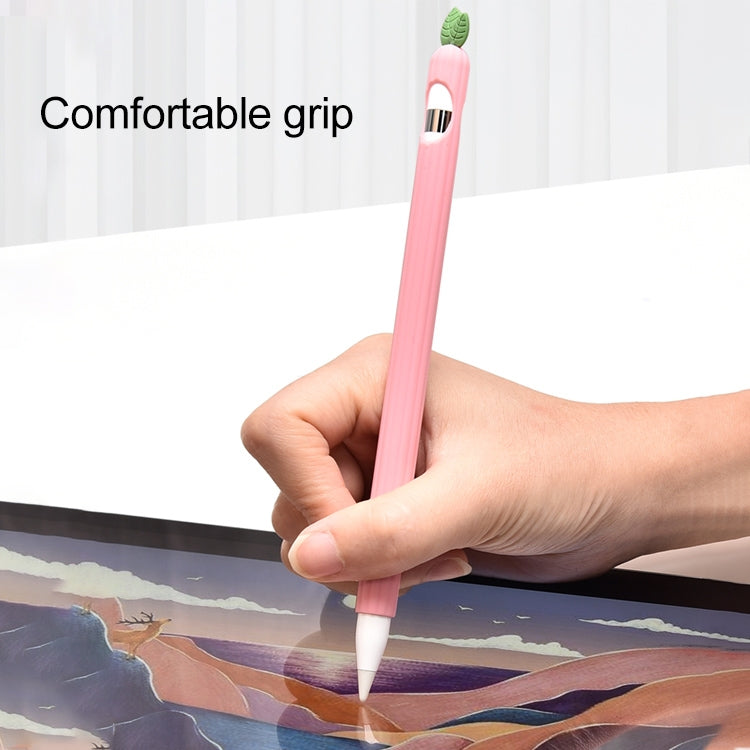 For Apple Pencil 2 Contrasting Color Mint Leaf Silicone Non-slip Protective Cover(Orange) - Pencil Accessories by PMC Jewellery | Online Shopping South Africa | PMC Jewellery | Buy Now Pay Later Mobicred