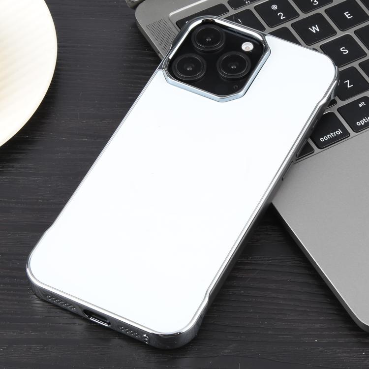 For iPhone 15 Pro Max Electroplating Frameless Frosted Anti-Glare PC MagSafe Phone Case(Silver White) - free shipping - PMC TechLife - Order now!
