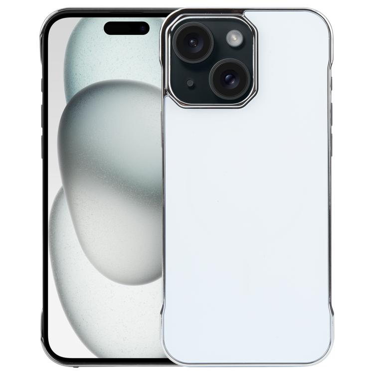 For iPhone 15 Plus / 14 Plus Electroplating Frameless Frosted Anti-Glare PC MagSafe Phone Case(Silver White) - free shipping - PMC TechLife - Order now!