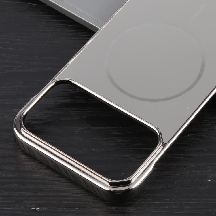 For iPhone 17 Pro Max Electroplating Frameless Frosted Anti-Glare PC MagSafe Phone Case(Titanium Gray) - free shipping - PMC TechLife - Order now!