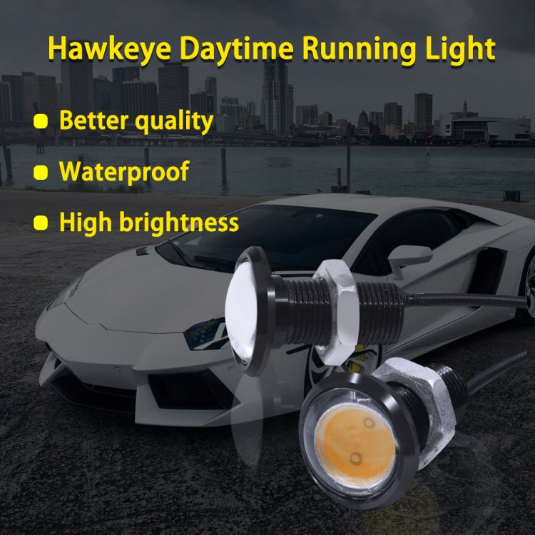 10 PCS 23mm 1.5W DC9-80V Motorcycle Eagle Eye Light Single Lens(Yellow Light) - Eagle Eye Lights by PMC TechLife | Online Shopping South Africa | PMC TechLife | Buy Now Pay Later Mobicred