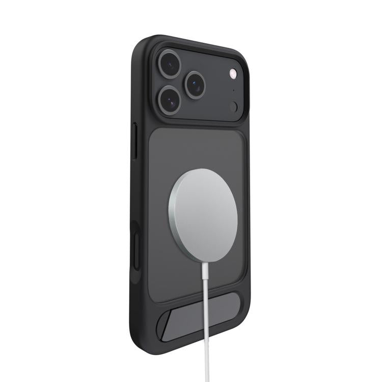 For iPhone 17 Kalebol MagSafe Invisible Tilt Holder PC Hybrid TPU Case(Grey White) - iPhone 17 Cases by Kalebol | Online Shopping South Africa | PMC TechLife | Buy Now Pay Later Mobicred