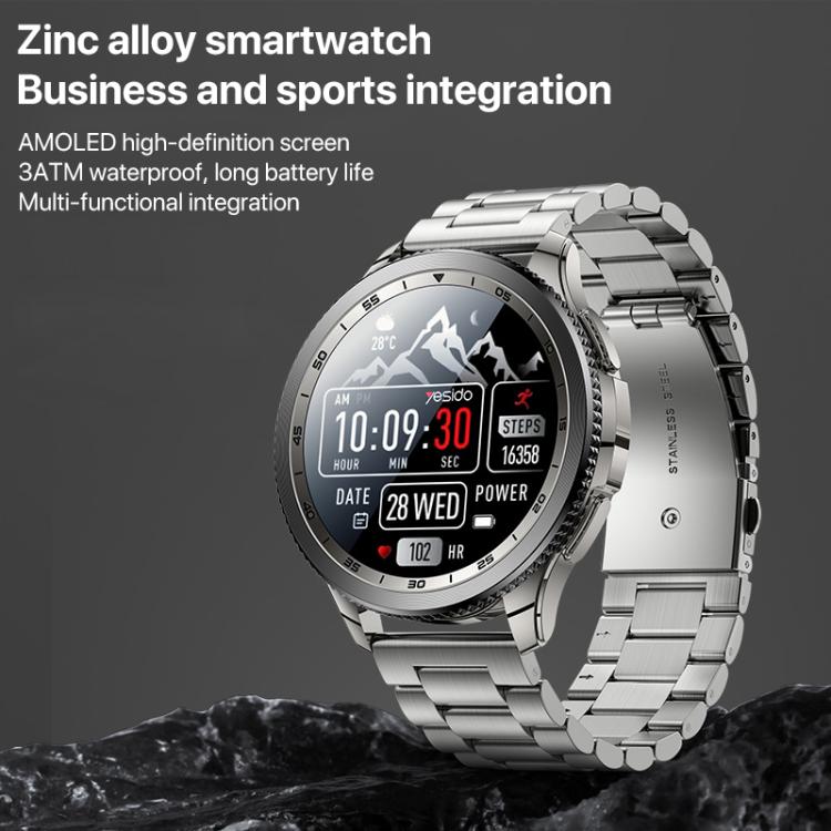 Yesido IO34 1.43 inch AMOLED Screen Metal Smart Watch Support BT Call(Grey) - free shipping - PMC TechLife - Order now!