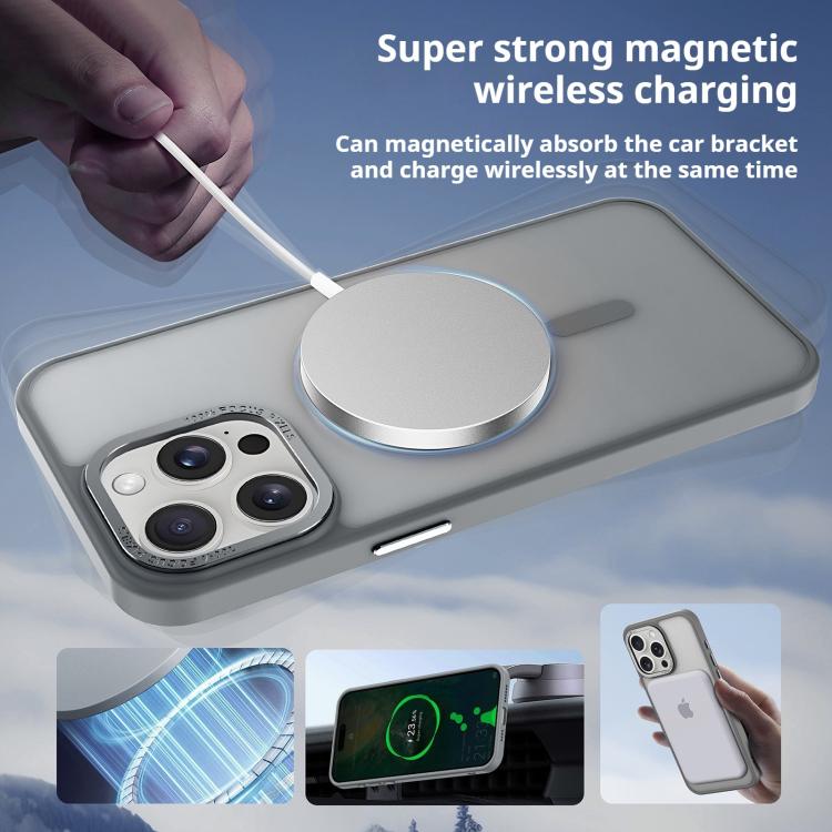 For iPhone 17 Air Kalebol Metal Lens Frame MagSafe Frosted PC Phone Case(Matcha Green) - iPhone 17 Air Cases by Kalebol | Online Shopping South Africa | PMC TechLife | Buy Now Pay Later Mobicred