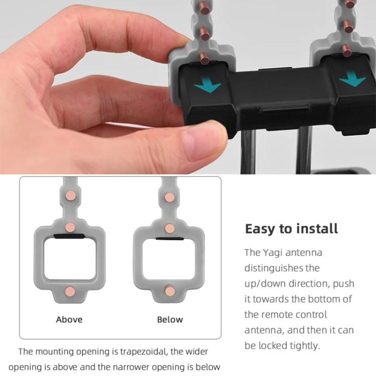 For DJI Mavic 3 / Air 2 / Air 2S / Mini 2 BRDRC Remote Controller Copper Yagi-Uda Antenna Signal Enhancer(Black) - free shipping - PMC TechLife - Order now!