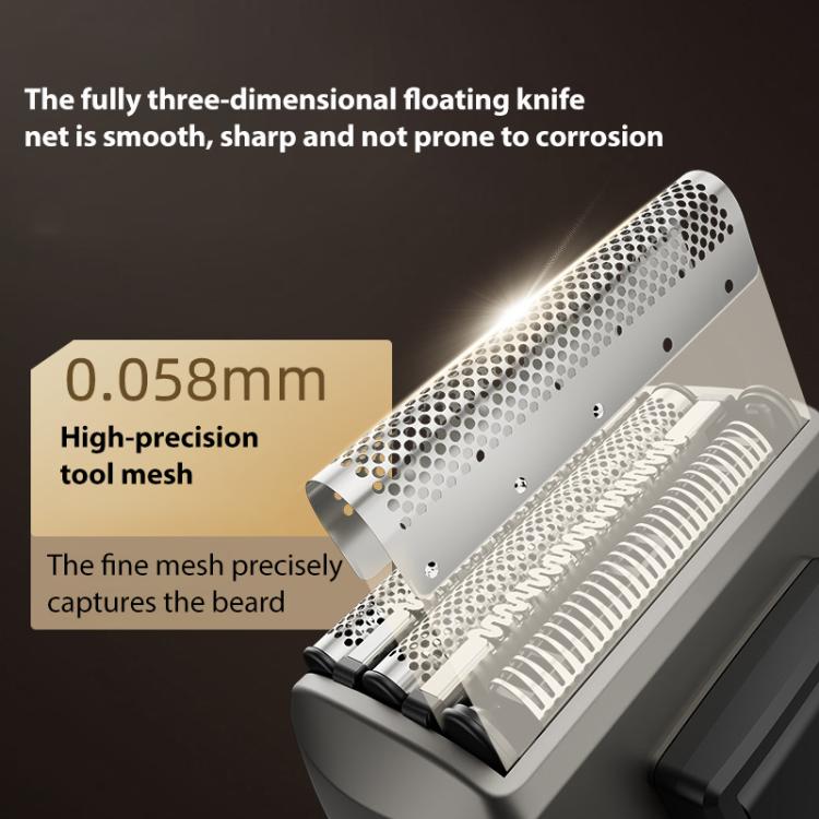Five-blade Full Body Washable LED Digital Display Reciprocating Electric Shaver(Grey) - free shipping - PMC TechLife - Order now!