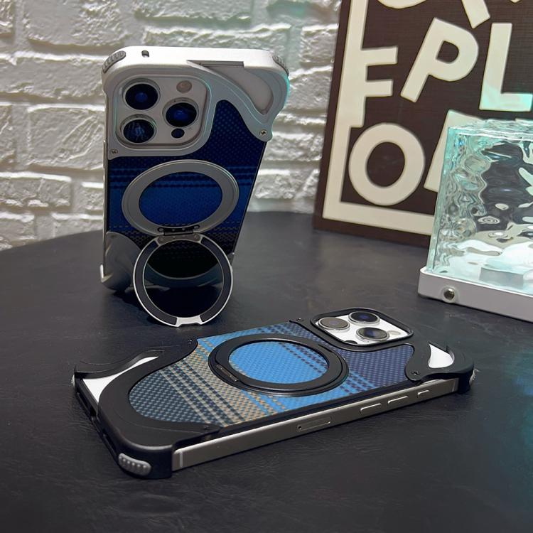 For iPhone 16 Pro Max Metal Frameless 360 Degree Rotation Holder MagSafe Phone Case(Silver) - free shipping - PMC TechLife - Order now!