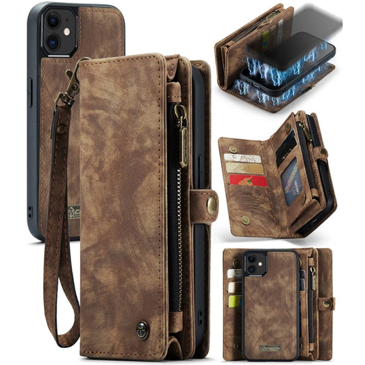 For iPhone 12 mini CaseMe-008 Detachable Multifunctional Wallet Leather Phone Case (Brown) - iPhone 12 mini Cases by CaseMe | Online Shopping South Africa | PMC Jewellery | Buy Now Pay Later Mobicred