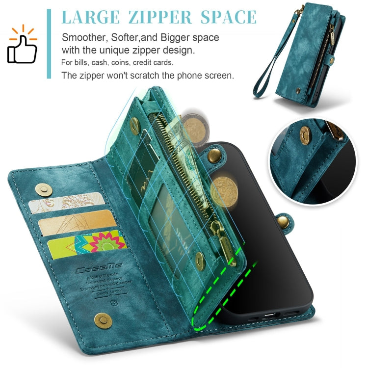 For iPhone 12 / 12 Pro CaseMe-008 Detachable Multifunctional Wallet Leather Phone Case (Blue) - iPhone 12 / 12 Pro Cases by CaseMe | Online Shopping South Africa | PMC Jewellery | Buy Now Pay Later Mobicred