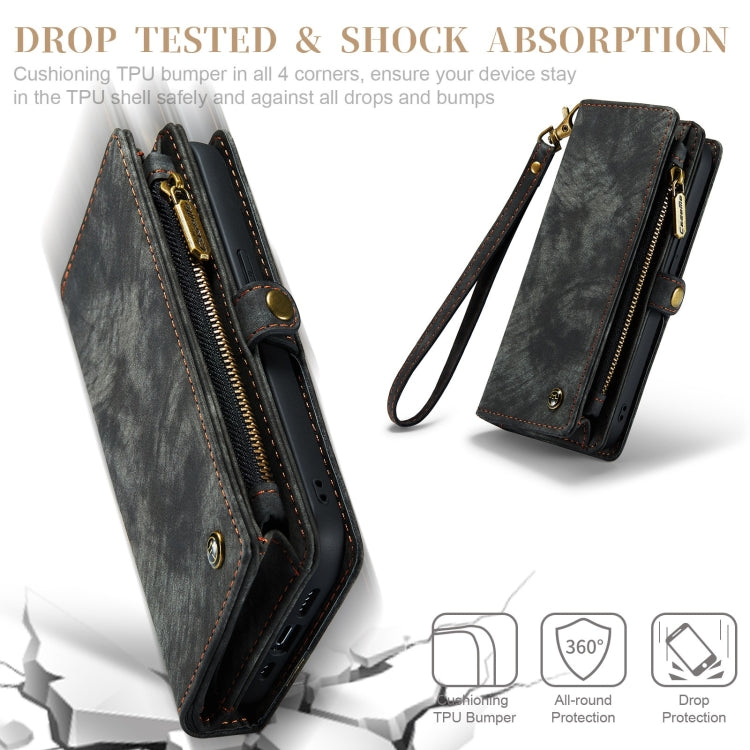 For iPhone 12 Pro Max CaseMe-008 Detachable Multifunctional Wallet Leather Phone Case (Black) - free shipping - PMC Jewellery - Order now!