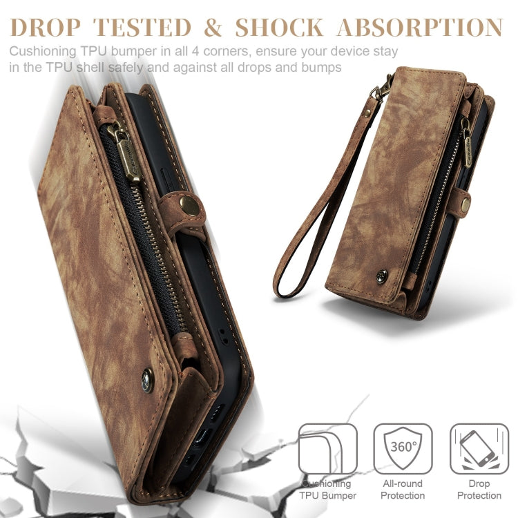 For iPhone 12 Pro Max CaseMe-008 Detachable Multifunctional Wallet Leather Phone Case (Brown) - free shipping - PMC Jewellery - Order now!