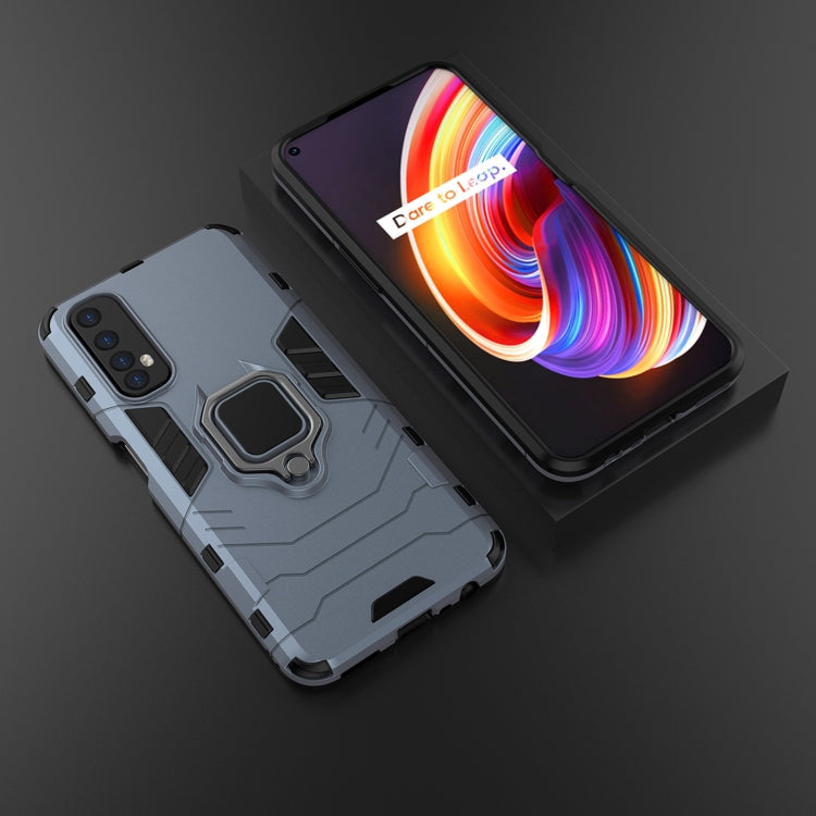 For OPPO Realme 7 PC + TPU Shockproof Protective Case with Magnetic Ring Holder(Navy Blue) - free shipping - PMC TechLife - Order now!