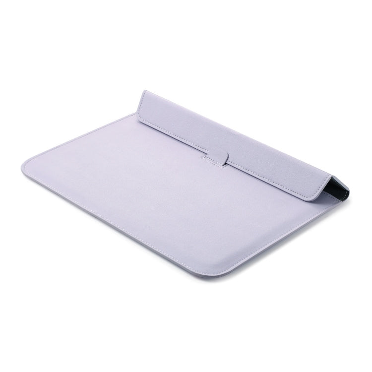 PU Leather Ultra-thin Envelope Bag Laptop Bag for MacBook Air / Pro 13 inch, with Stand Function(Light Purple) - Protective Bags by PMC Jewellery | Online Shopping South Africa | PMC Jewellery | Buy Now Pay Later Mobicred