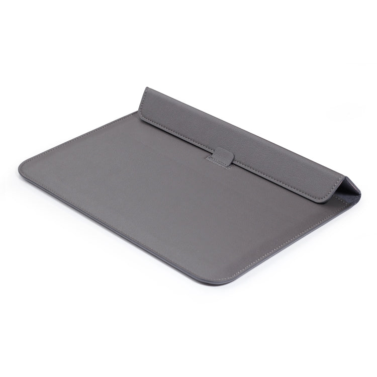 PU Leather Ultra-thin Envelope Bag Laptop Bag for MacBook Air / Pro 15 inch, with Stand Function(Space Gray) - Protective Bags by PMC Jewellery | Online Shopping South Africa | PMC Jewellery | Buy Now Pay Later Mobicred