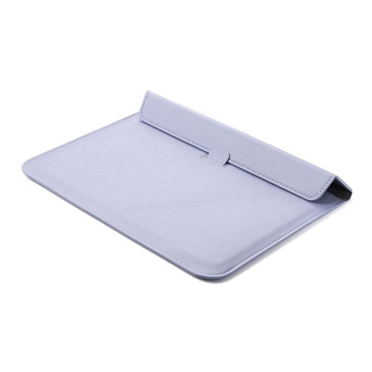 PU Leather Ultra-thin Envelope Bag Laptop Bag for MacBook Air / Pro 15 inch, with Stand Function(Tranquil Blue) - Protective Bags by PMC Jewellery | Online Shopping South Africa | PMC Jewellery | Buy Now Pay Later Mobicred