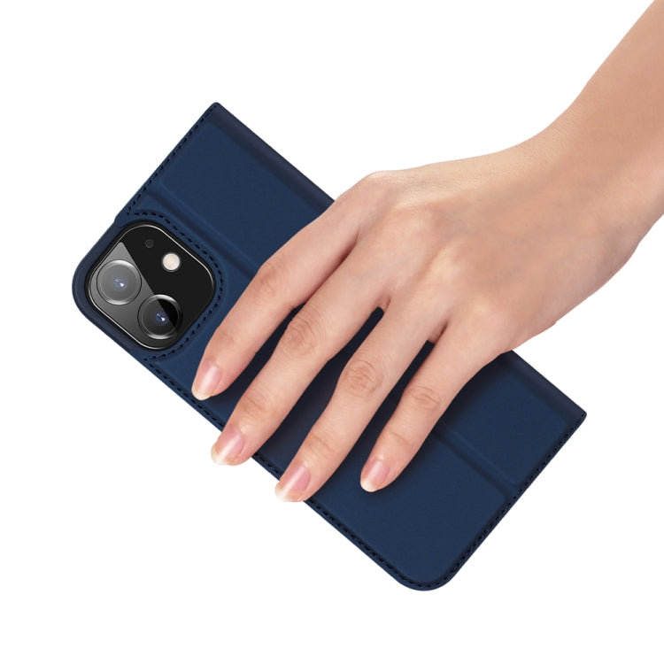 For iPhone 12 / 12 Pro DUX DUCIS Skin Pro Series Horizontal Flip PU + TPU Leather Case with Holder & Card Slots(Blue) - iPhone 12 / 12 Pro Cases by DUX DUCIS | Online Shopping South Africa | PMC Jewellery | Buy Now Pay Later Mobicred