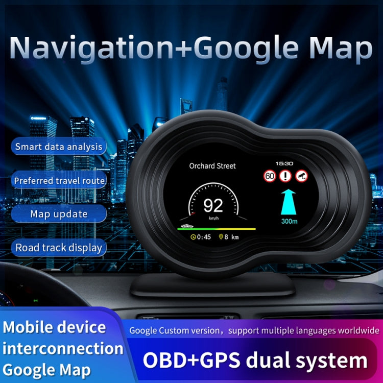 F9 OBD2 + GPS Mode Car HUD Head-up Display Speed / Water Temperature / Voltage Display - Head Up Display System by PMC Jewellery | Online Shopping South Africa | PMC Jewellery | Buy Now Pay Later Mobicred